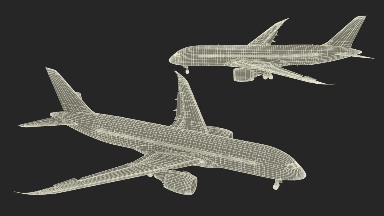 3D United Airlines Boeing 787-8 Dreamliner Rigged