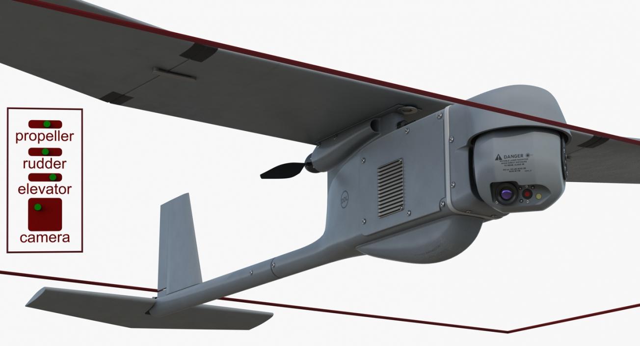 Small Military UAVs Rigged 2 Collection 3D model