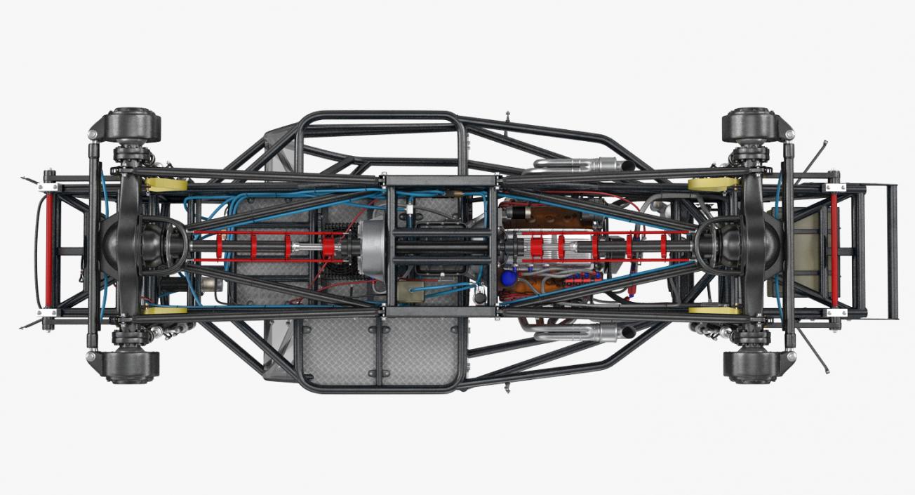 3D Monster Truck Bigfoot Frame and Engine model