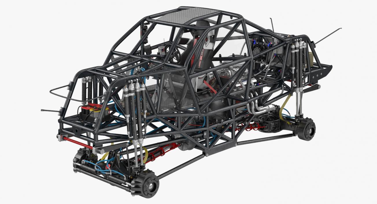 3D Monster Truck Bigfoot Frame and Engine model