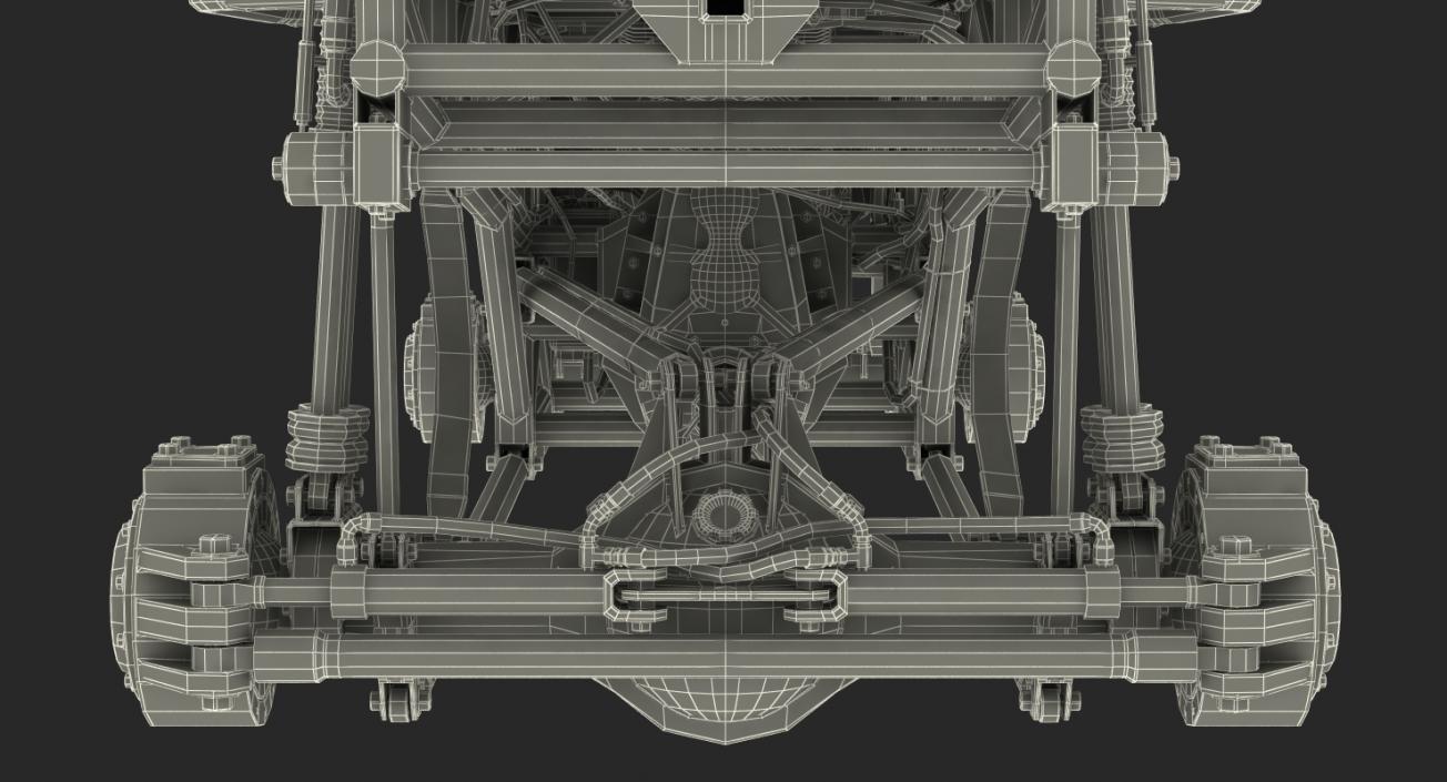 3D Monster Truck Bigfoot Frame and Engine model