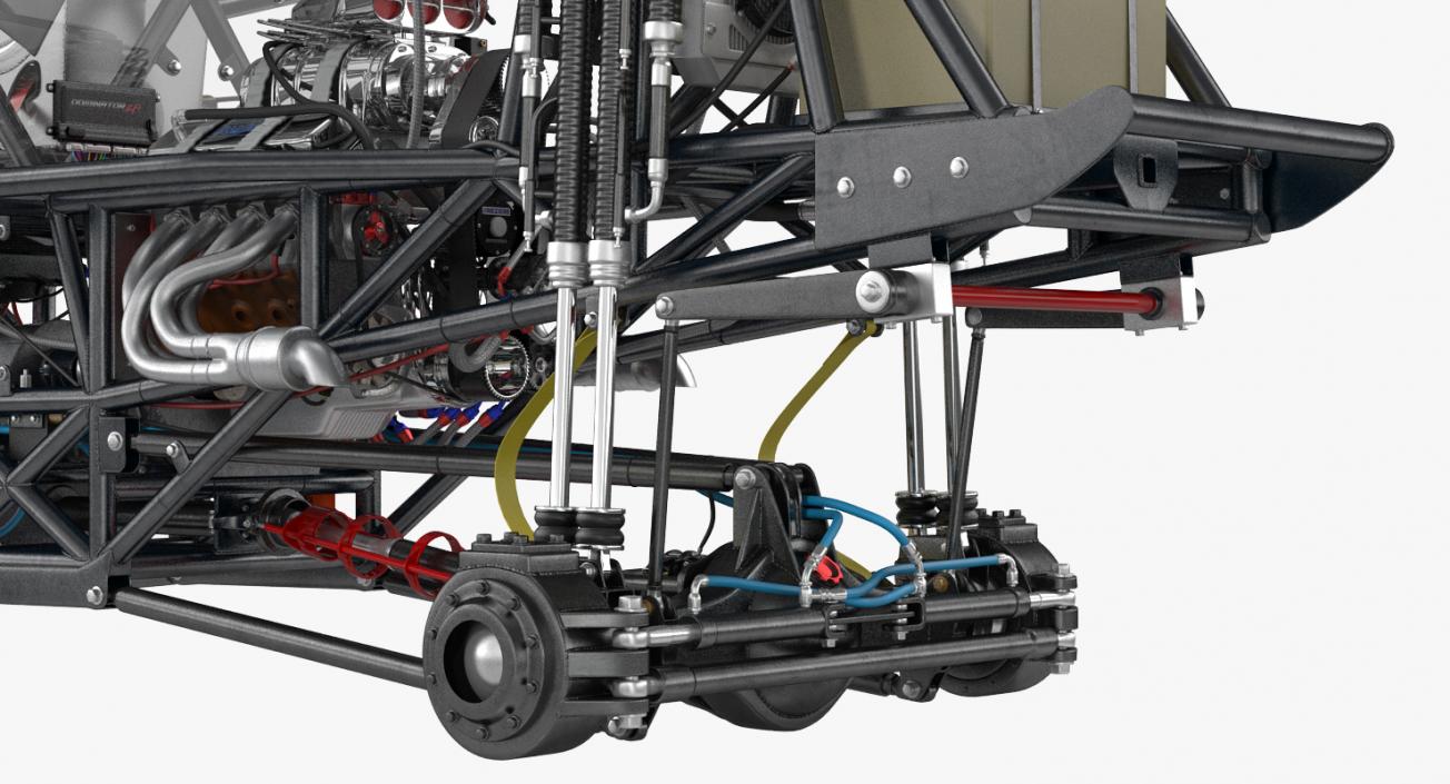 3D Monster Truck Bigfoot Frame and Engine model