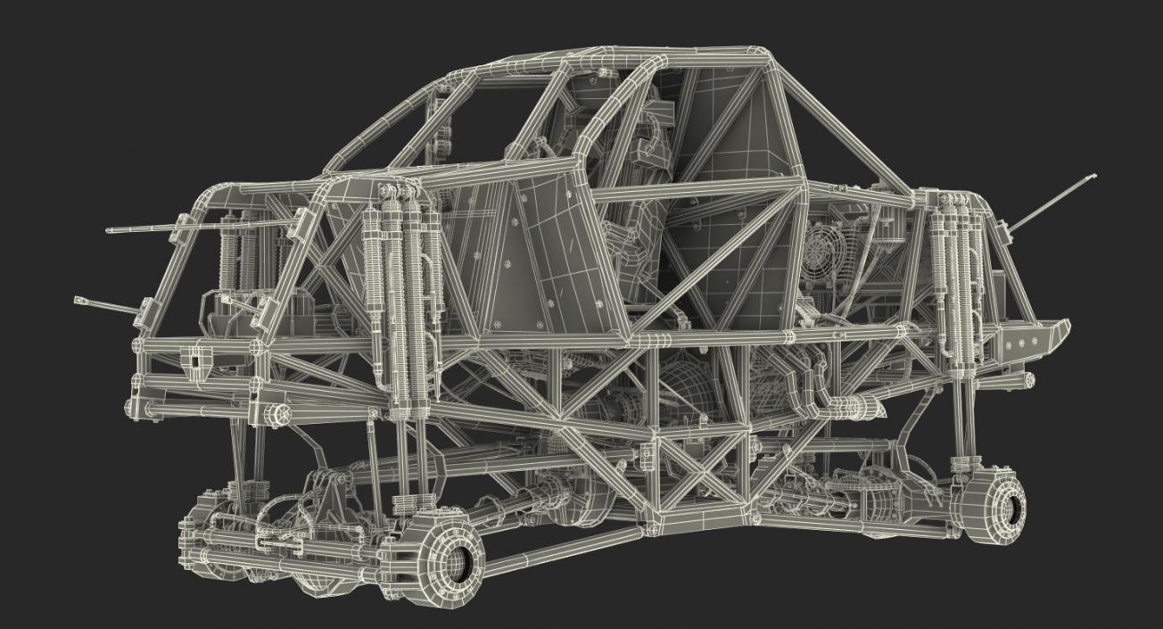 3D Monster Truck Bigfoot Frame and Engine model