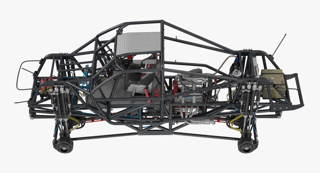 3D Monster Truck Bigfoot Frame and Engine model