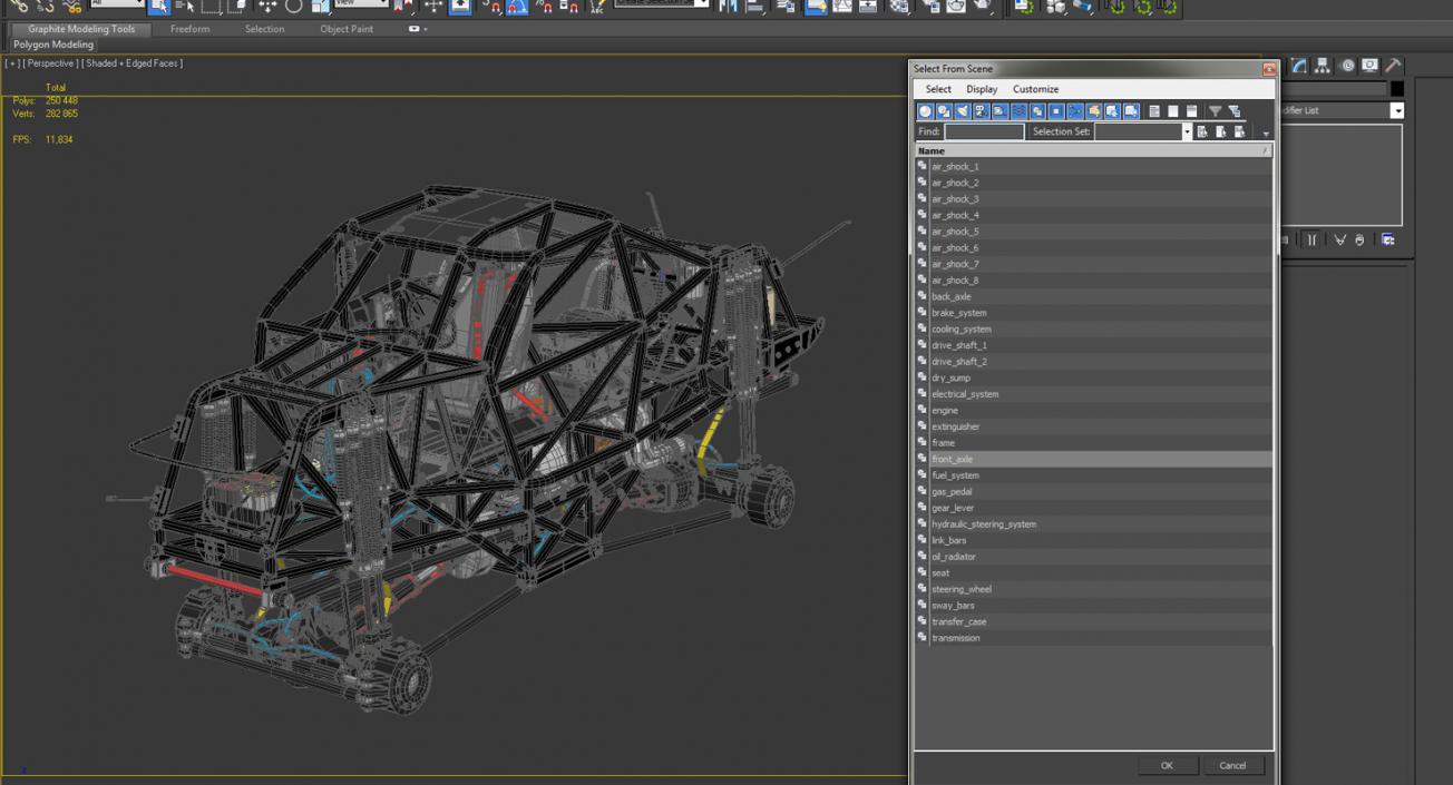 3D Monster Truck Bigfoot Frame and Engine model