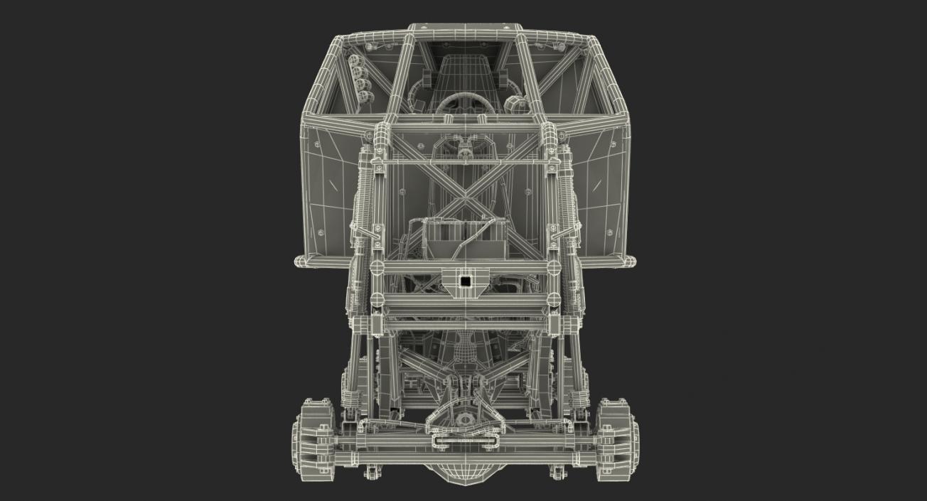 3D Monster Truck Bigfoot Frame and Engine model