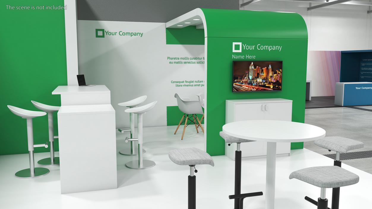 Exhibition Stand Green 3D