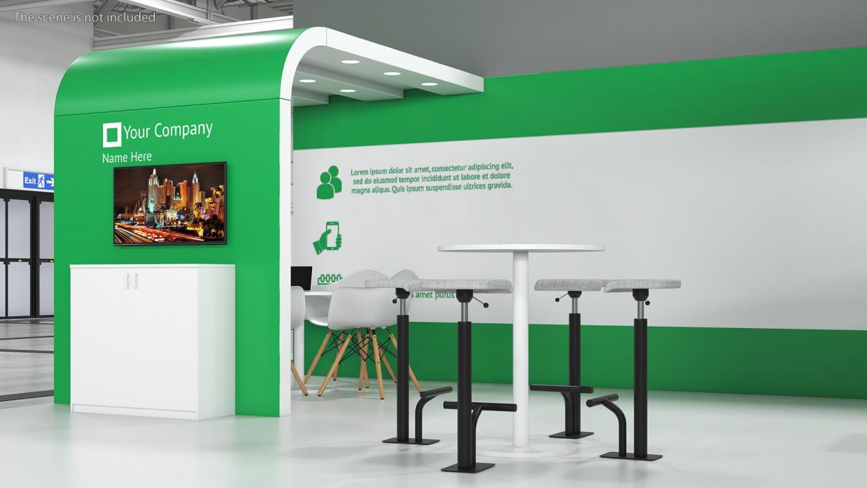 Exhibition Stand Green 3D