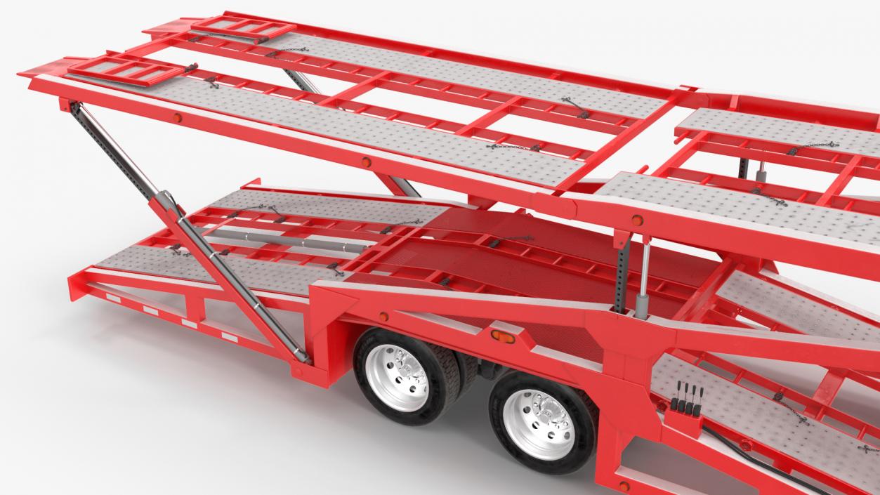 3D model Freightliner Truck With Car Carrier