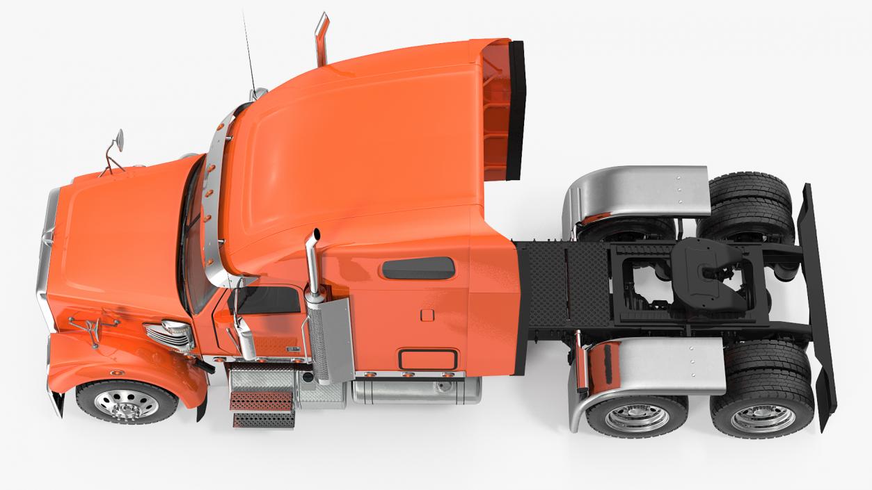 3D model Freightliner Truck With Car Carrier