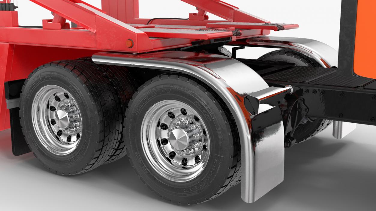 3D model Freightliner Truck With Car Carrier