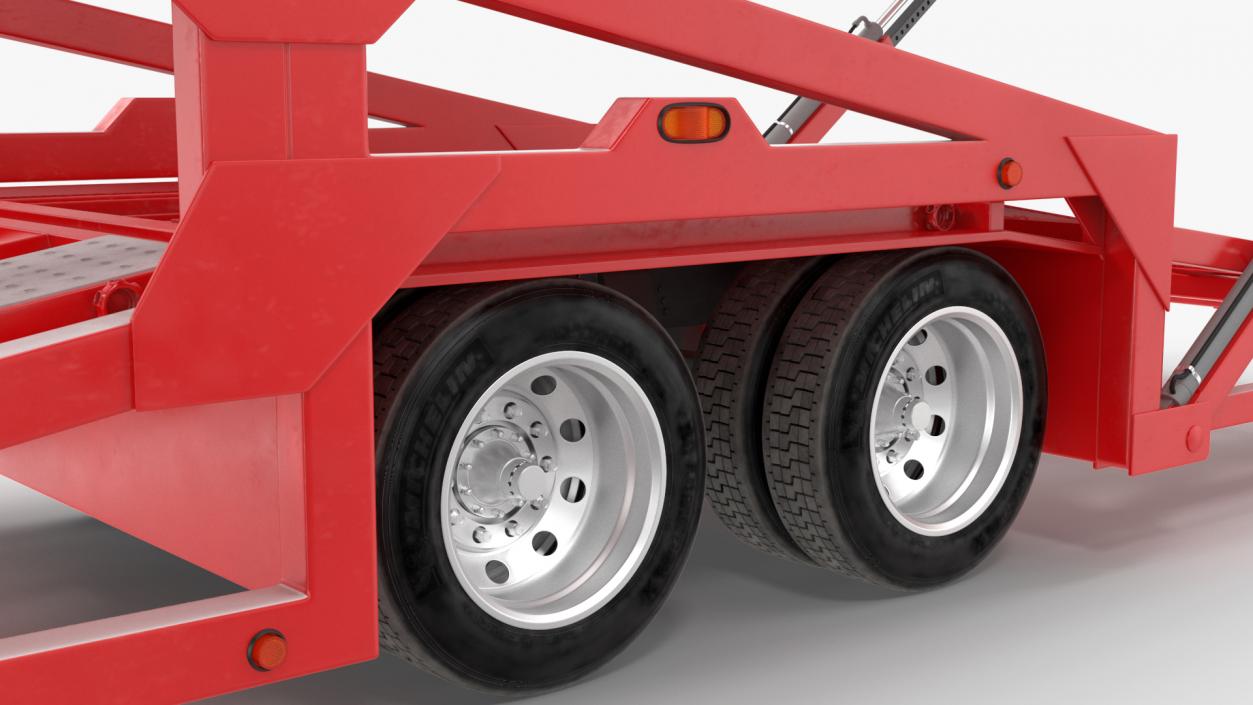 3D model Freightliner Truck With Car Carrier