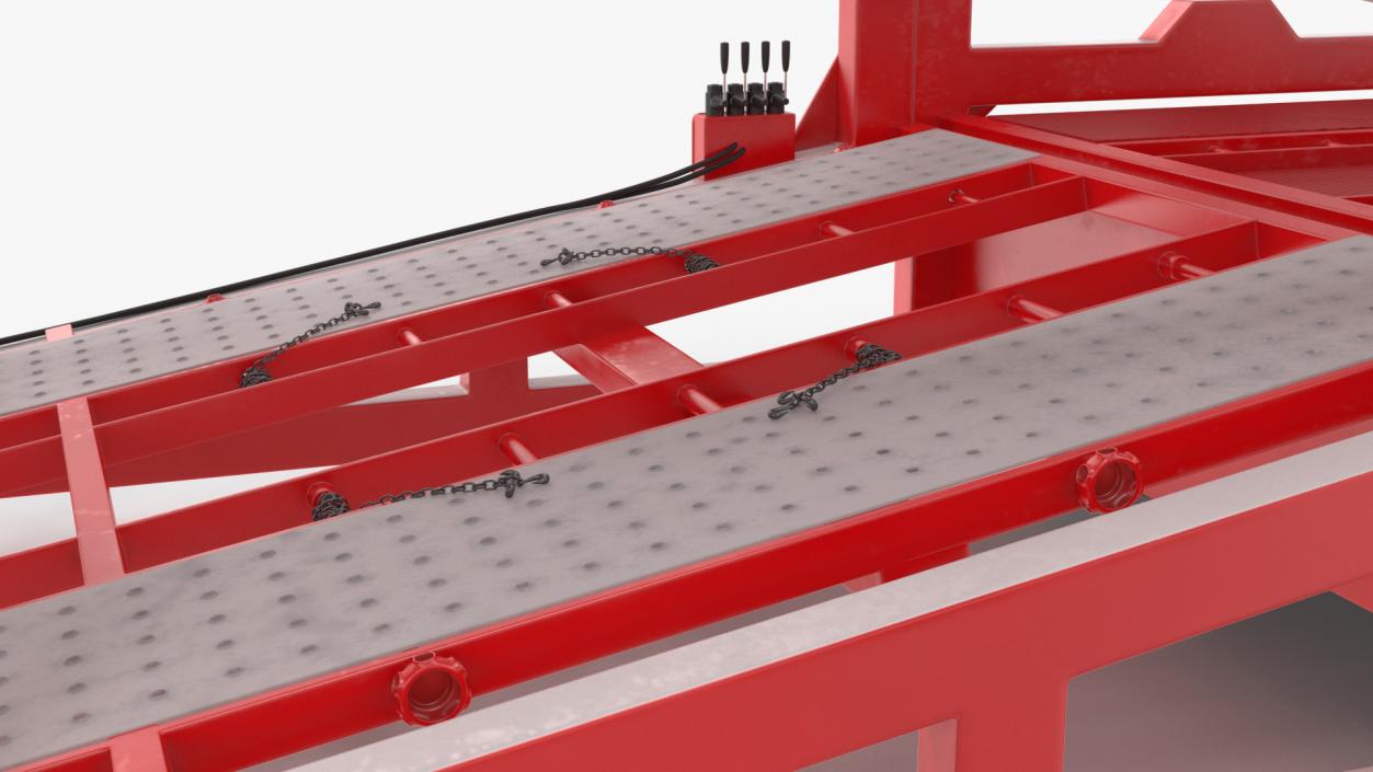 3D model Freightliner Truck With Car Carrier