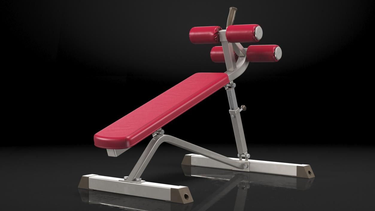 3D Crunch Bench Red