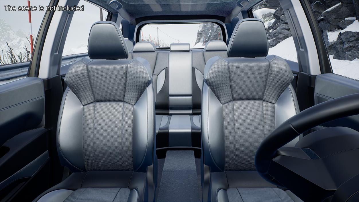 Green Subaru Forester 2022 Simple Interior 3D