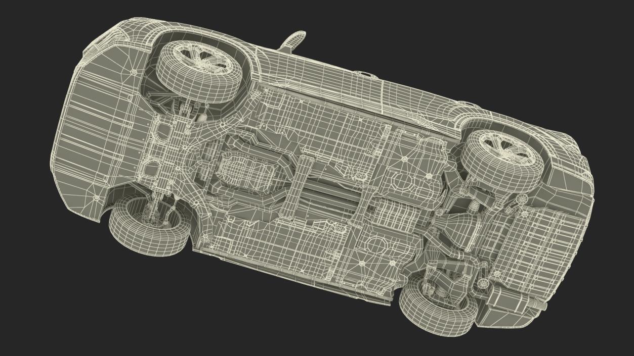 Green Subaru Forester 2022 Simple Interior 3D