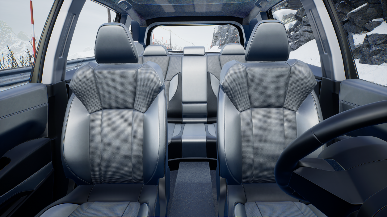 Green Subaru Forester 2022 Simple Interior 3D