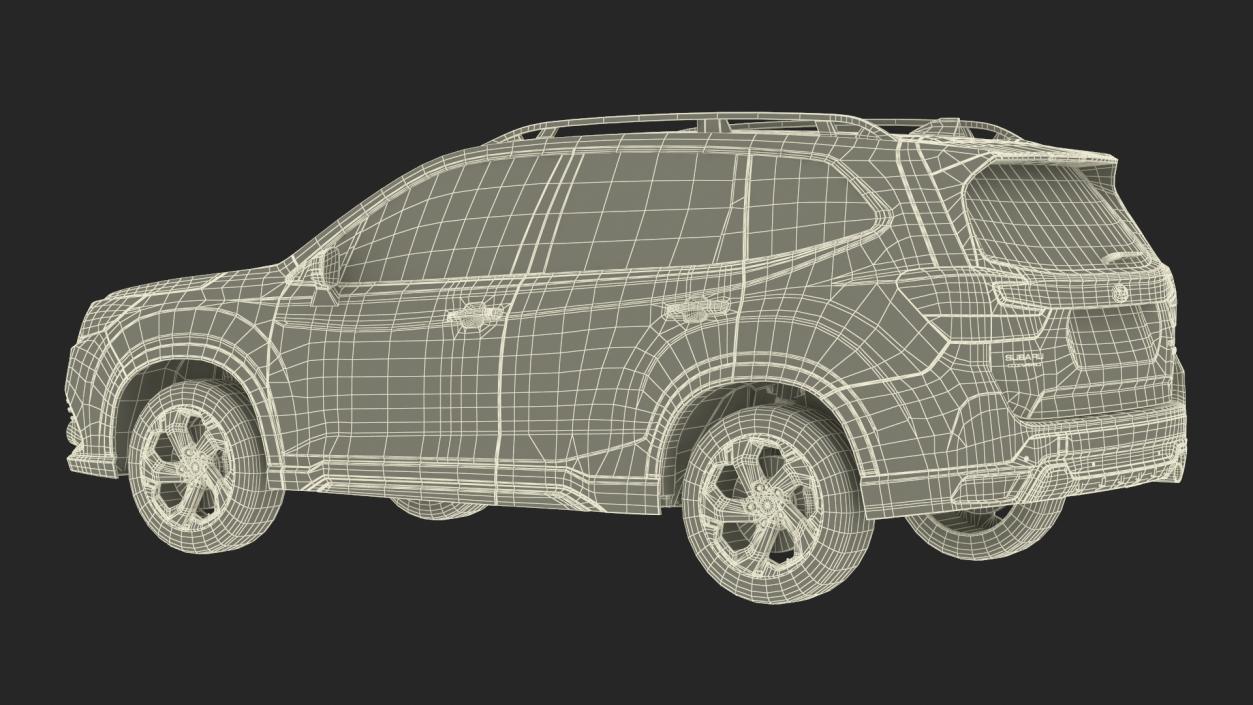 Green Subaru Forester 2022 Simple Interior 3D