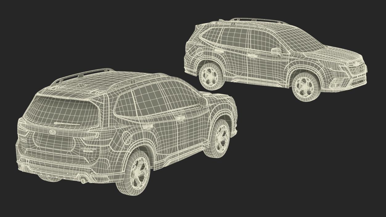 Green Subaru Forester 2022 Simple Interior 3D