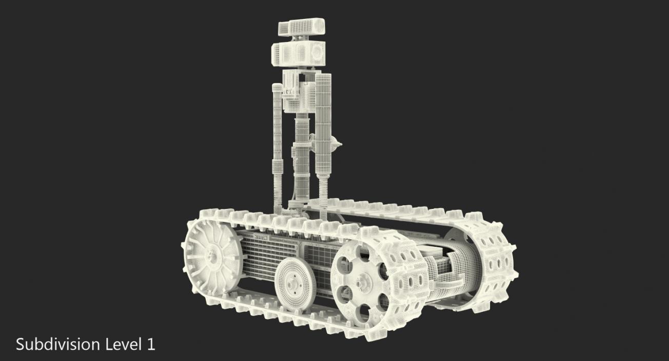 Multi Functional Tracked Military Robot 3D model