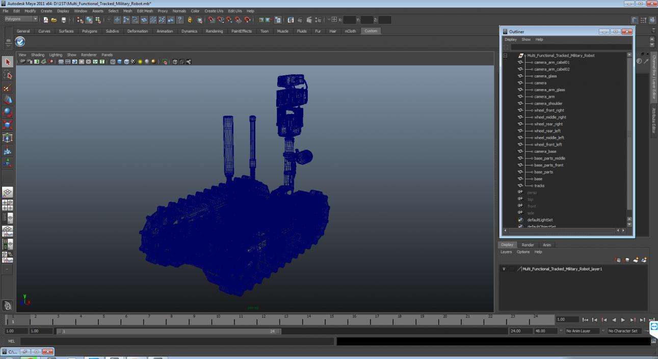 Multi Functional Tracked Military Robot 3D model