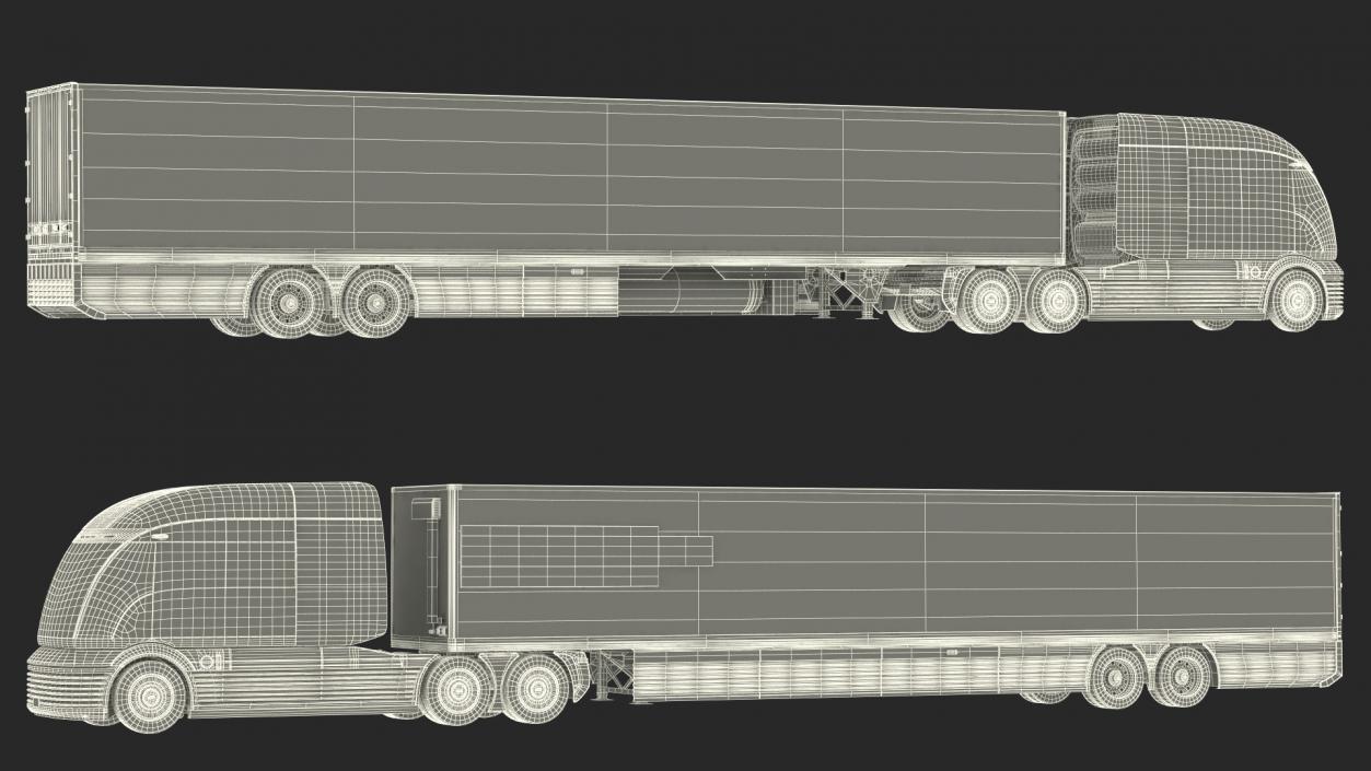 Hyundai HDC-6 Hydrogen Semi Truck Simple Interior 3D model