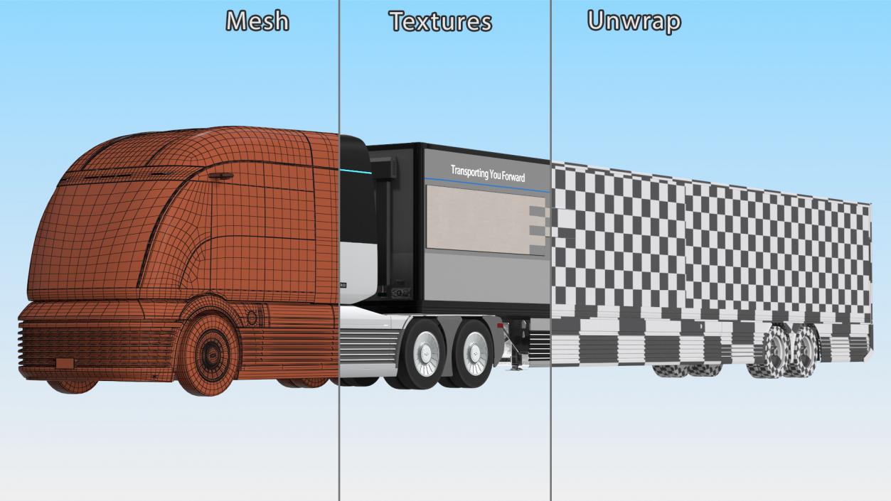 Hyundai HDC-6 Hydrogen Semi Truck Simple Interior 3D model