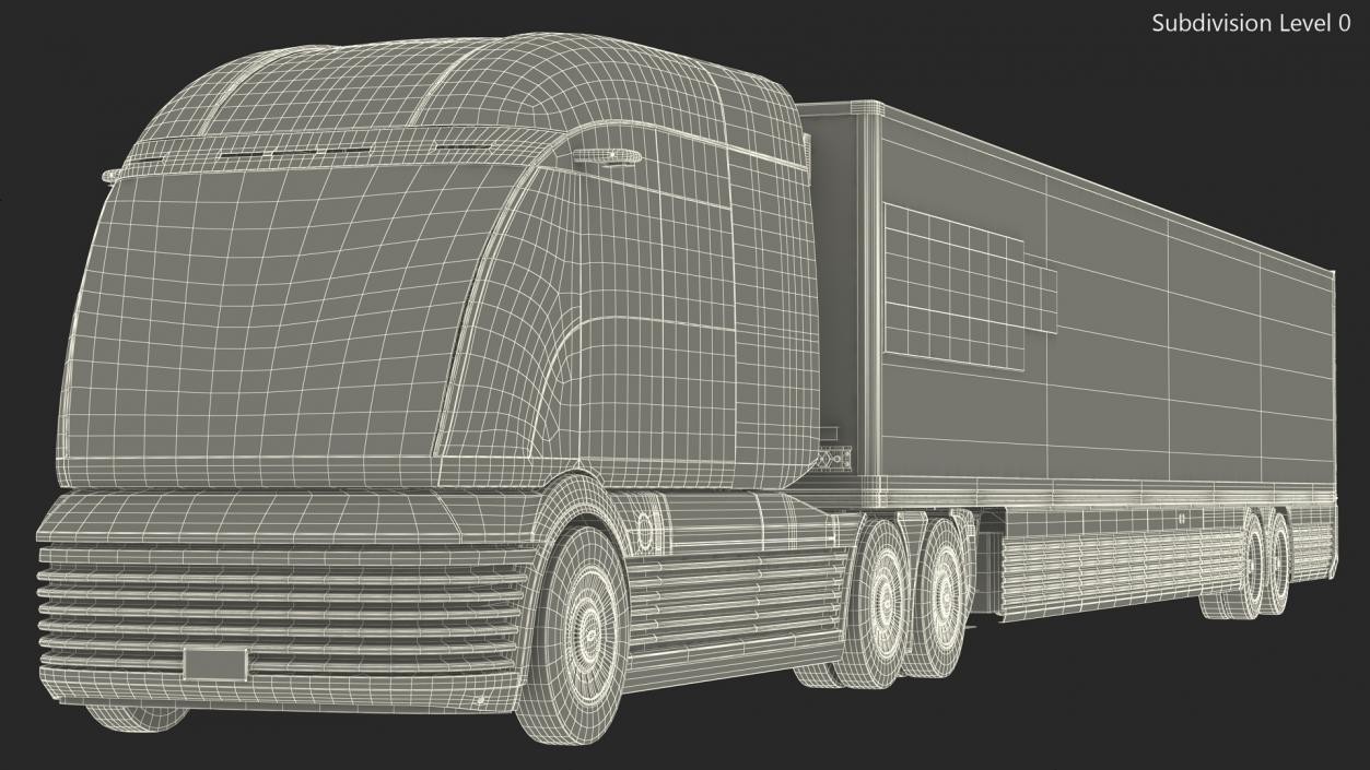 Hyundai HDC-6 Hydrogen Semi Truck Simple Interior 3D model