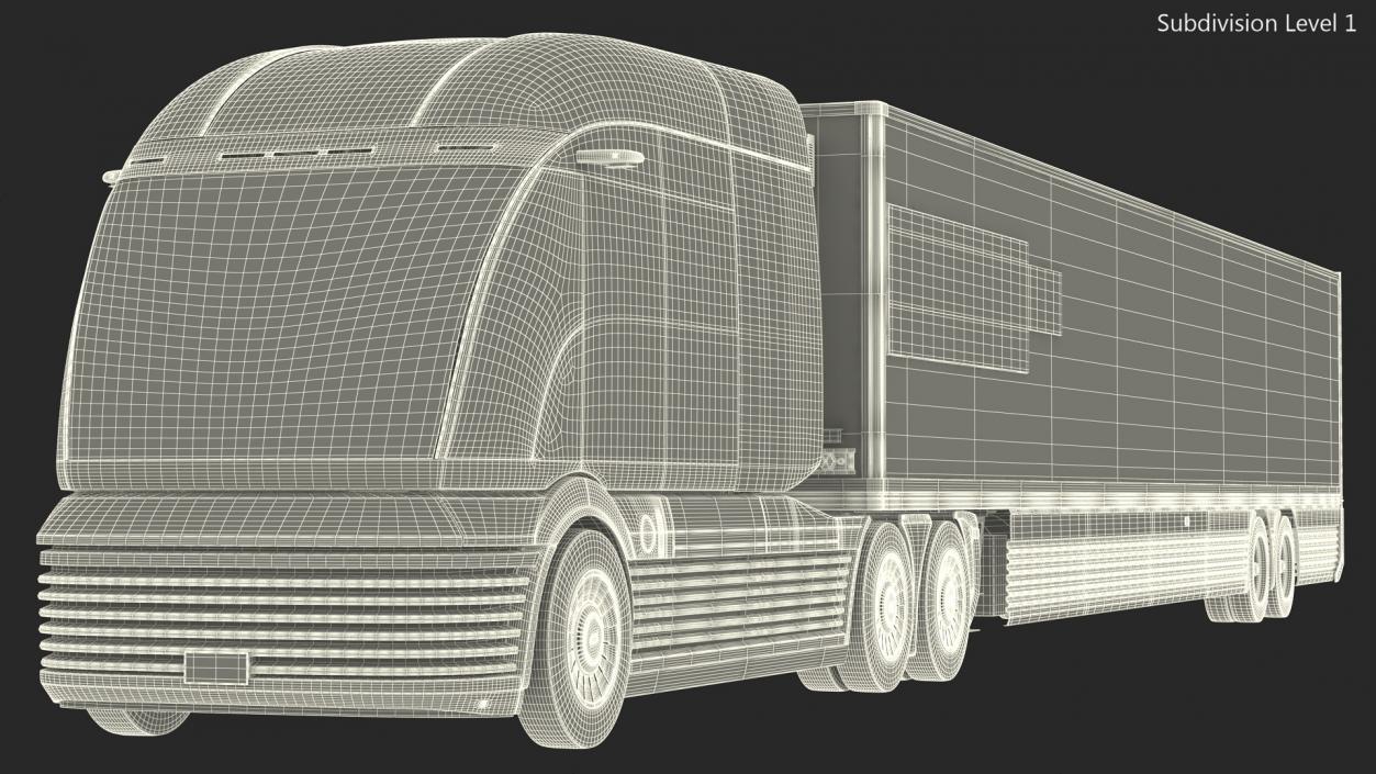 Hyundai HDC-6 Hydrogen Semi Truck Simple Interior 3D model