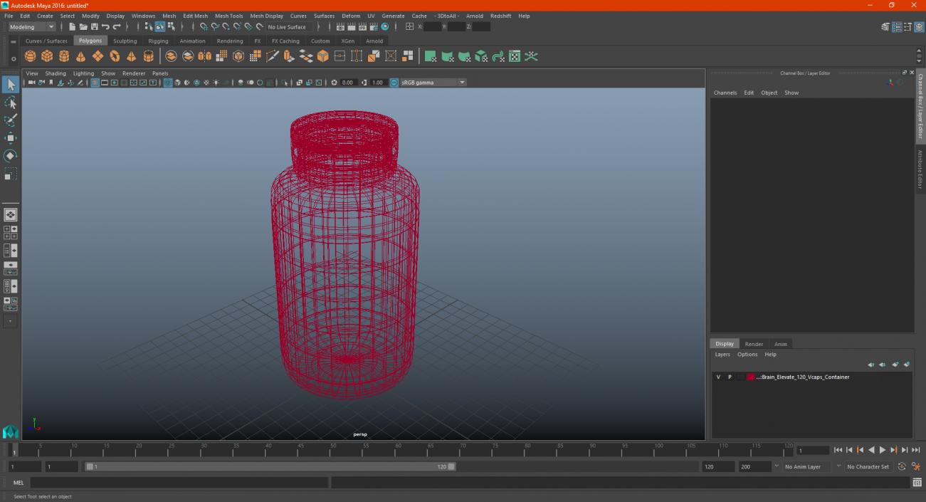 3D Empty Container Blank