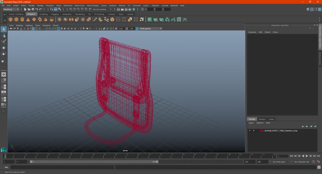 3D Hammer Holder Loop model