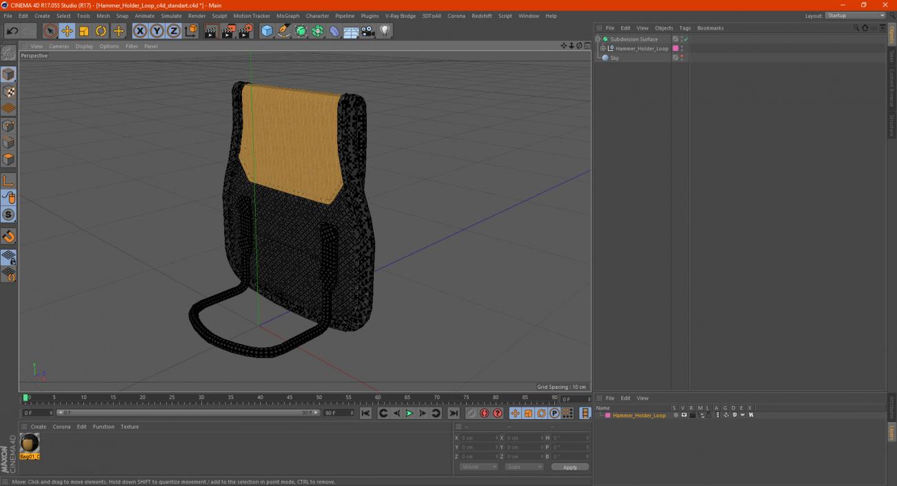 3D Hammer Holder Loop model