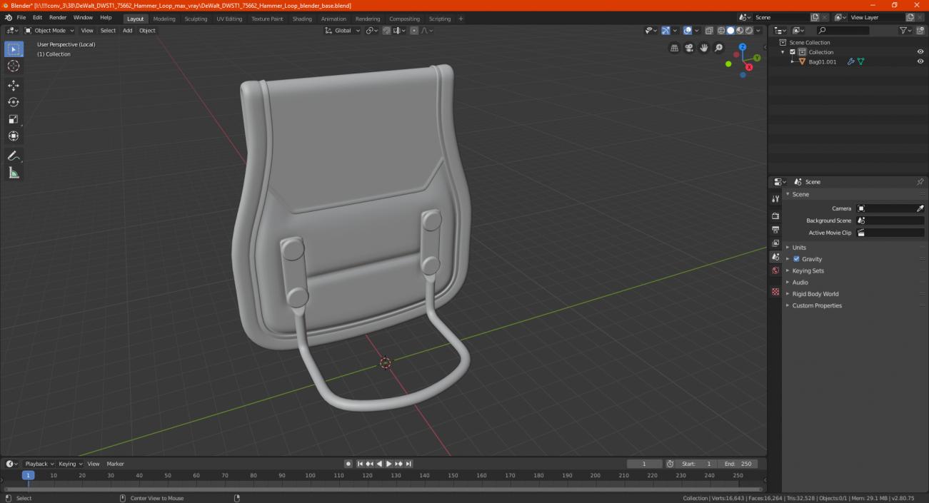 3D Hammer Holder Loop model