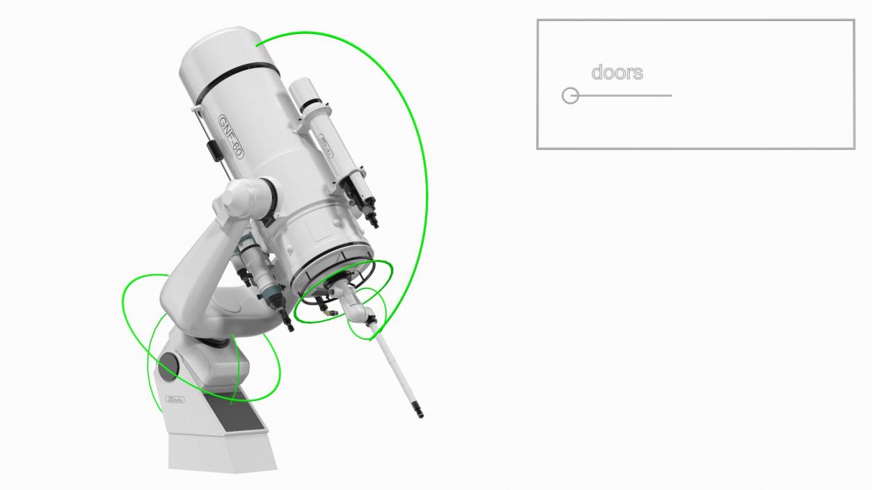 3D Mitaka GNF60 Observatory Telescope Rigged