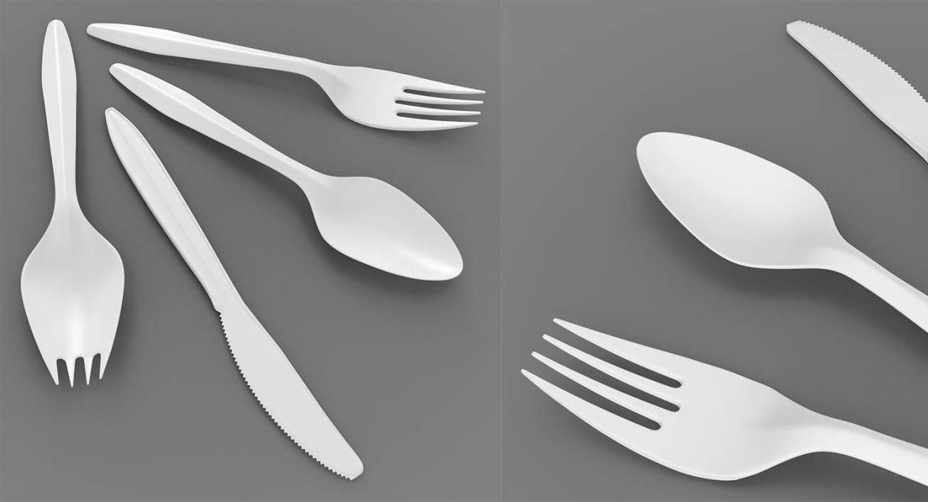 3D Disposable Tableware Collection 2 model