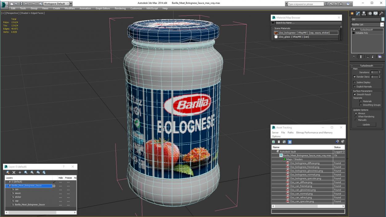 3D Barilla Meat Bolognese Sauce model