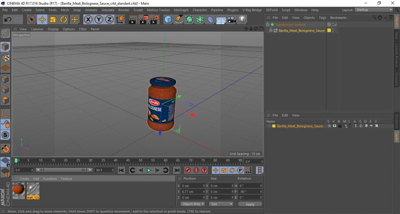 3D Barilla Meat Bolognese Sauce model