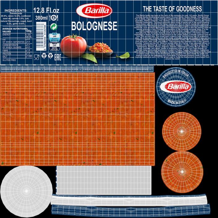 3D Barilla Meat Bolognese Sauce model