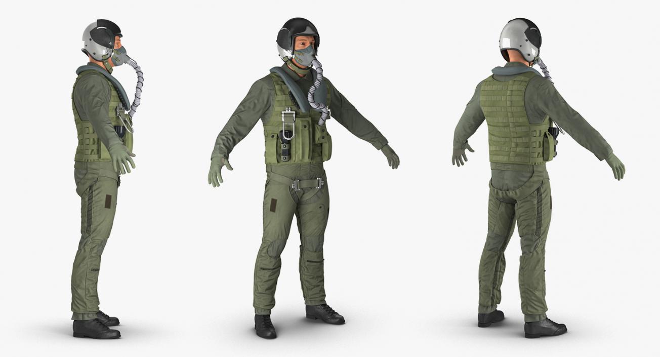 Jet Fighter Pilots Collection 3D model