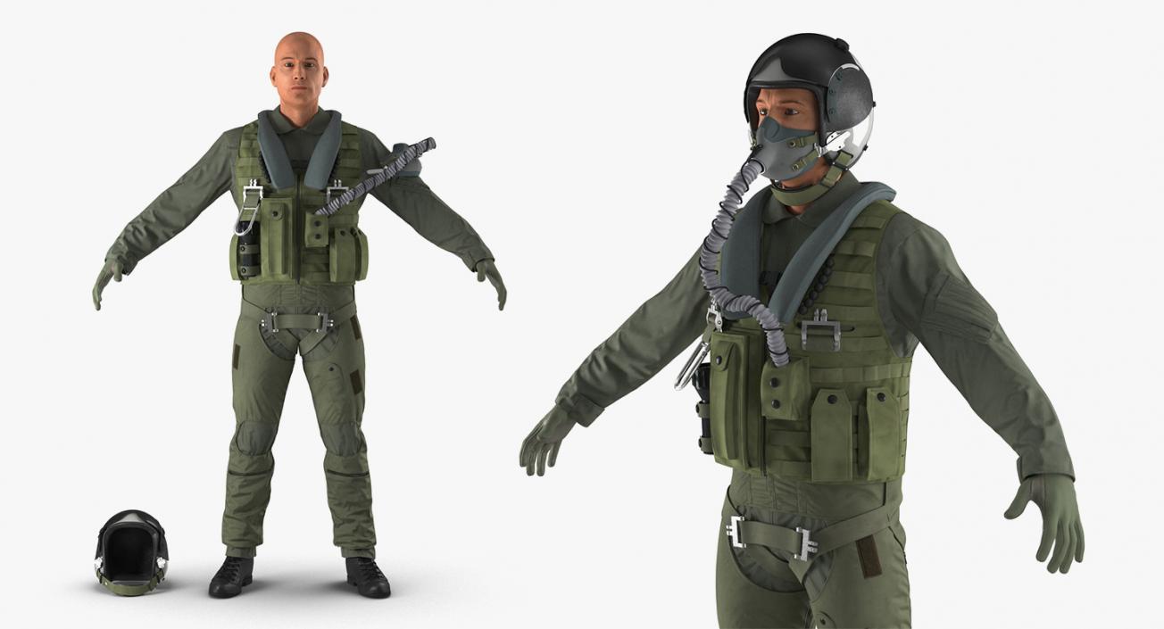 Jet Fighter Pilots Collection 3D model