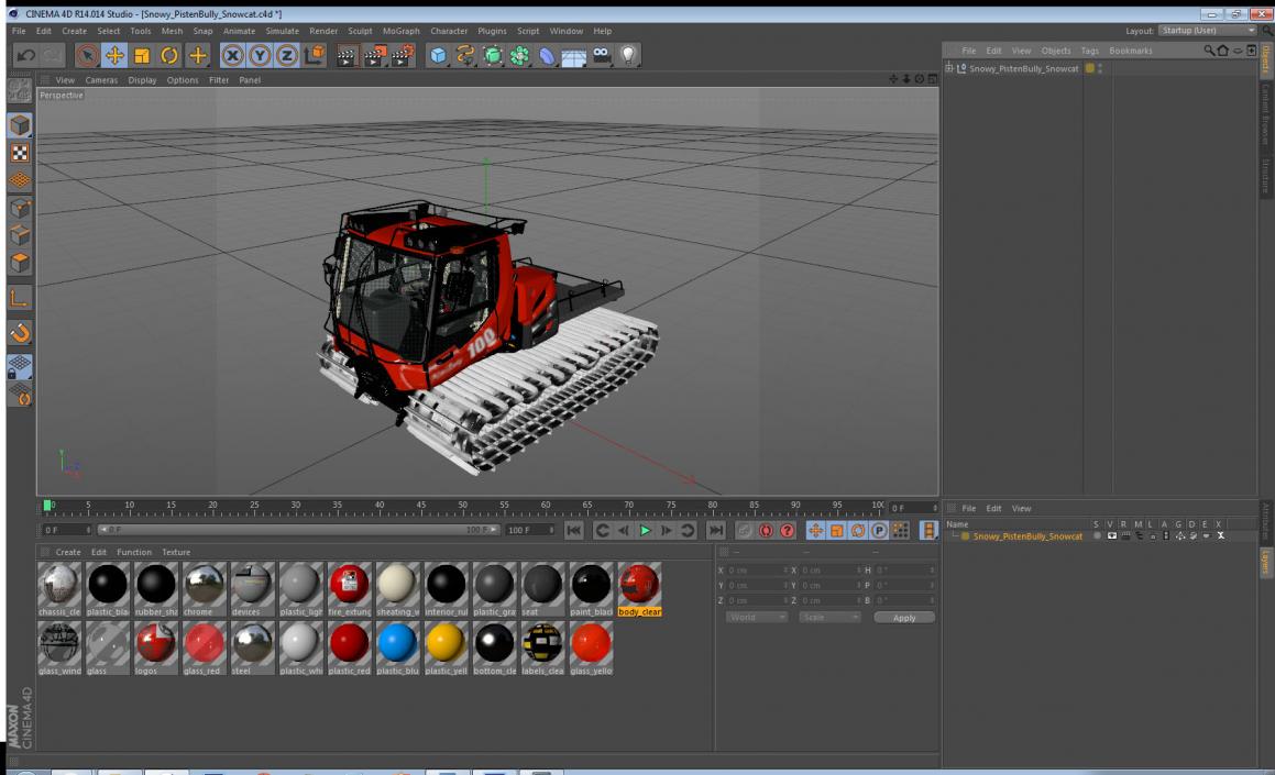 3D model Snowy PistenBully Snowcat