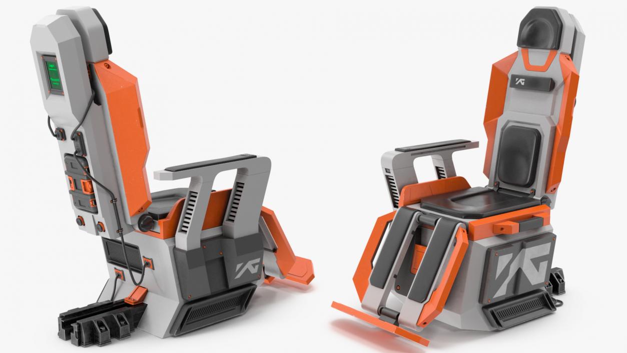 3D Futuristic Pilot Seat