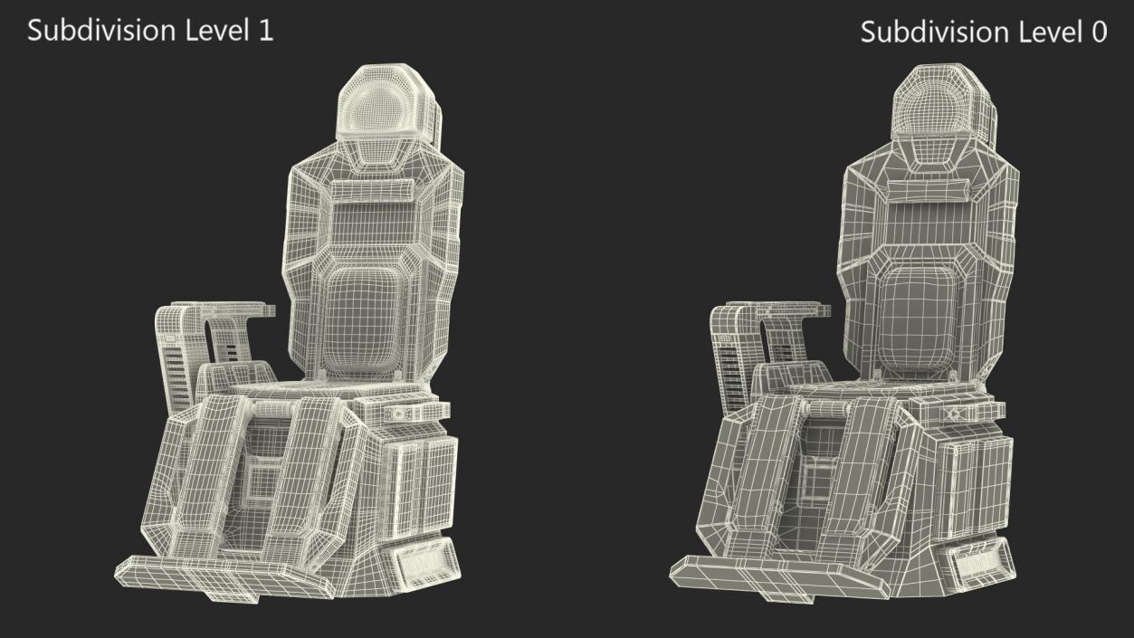 3D Futuristic Pilot Seat