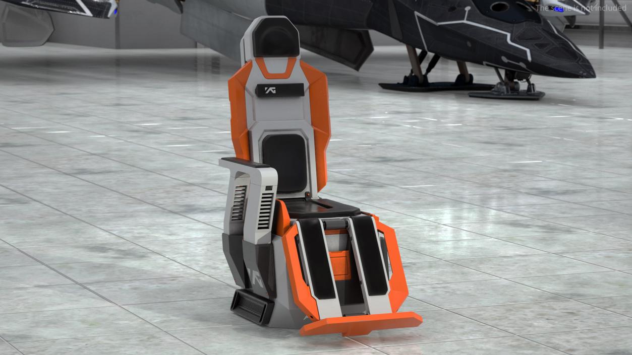 3D Futuristic Pilot Seat