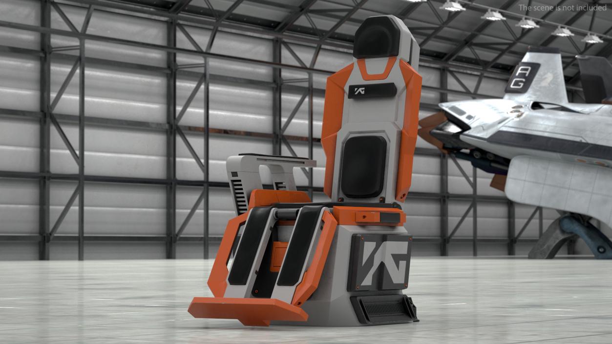 3D Futuristic Pilot Seat