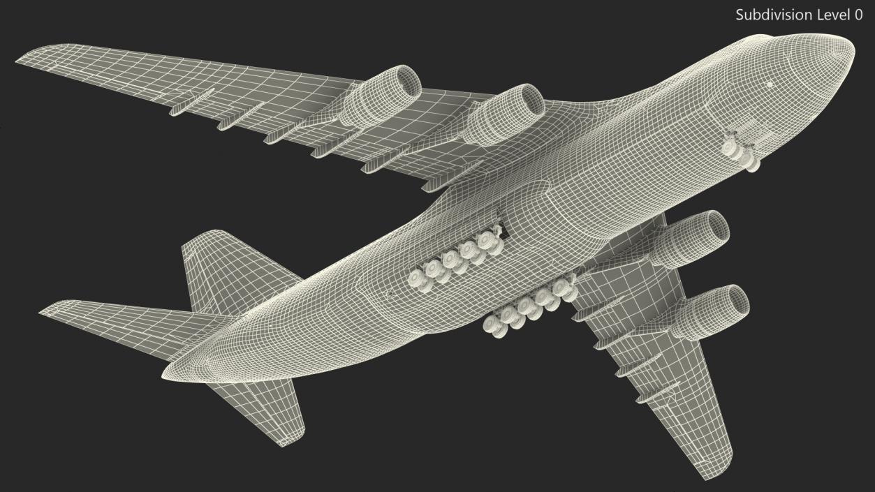 3D model Antonov An124 100 Ruslan Aircraft Rigged