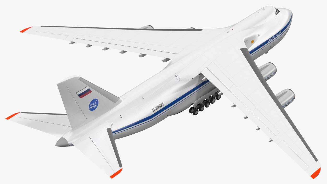 3D model Antonov An124 100 Ruslan Aircraft Rigged