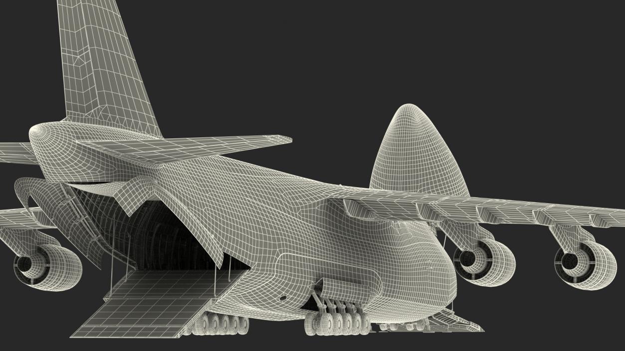 3D model Antonov An124 100 Ruslan Aircraft Rigged