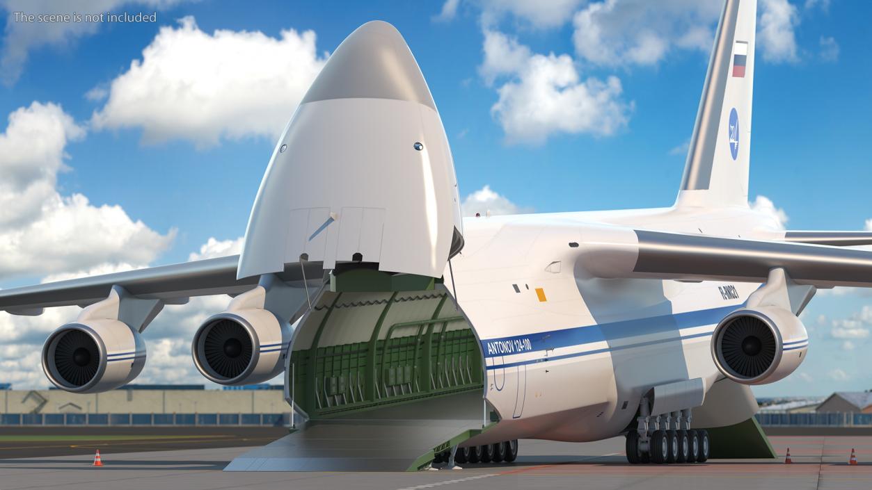 3D model Antonov An124 100 Ruslan Aircraft Rigged