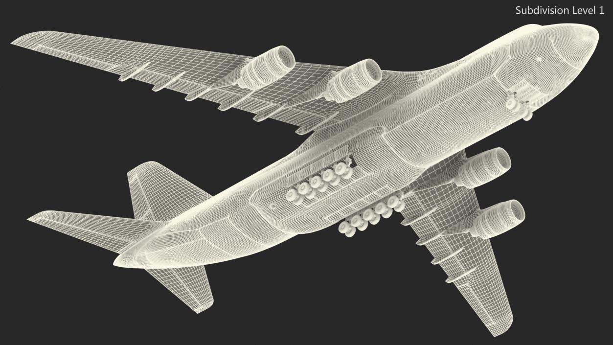 3D model Antonov An124 100 Ruslan Aircraft Rigged